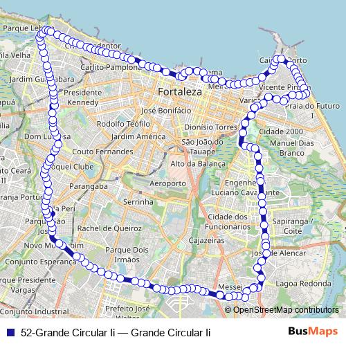 52-Grande Circular Ii bus Line Map