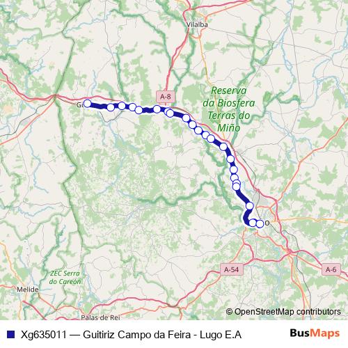 Xg635011 bus Line Map