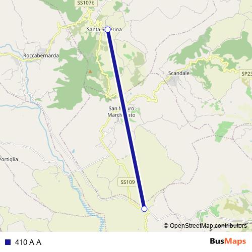 410 A A bus Line Map