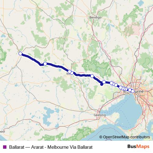Ballarat rail Line Map