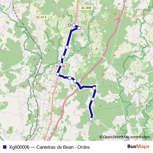Xg800006 bus Line Map