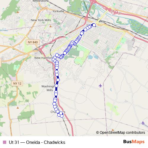 Ut 31 bus Line Map