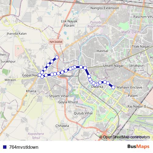 764mvstldown bus Line Map