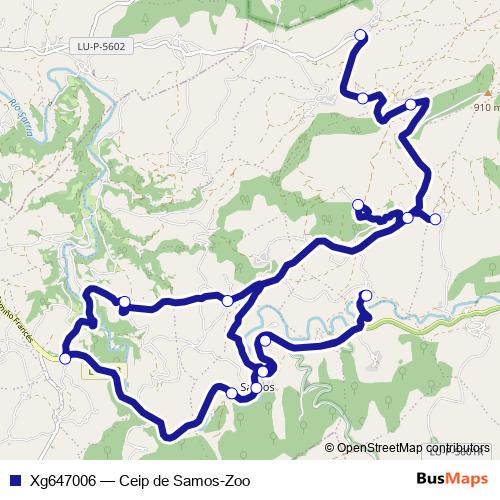 Xg647006 bus Line Map