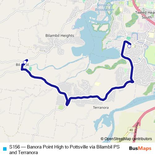 S156 bus Line Map