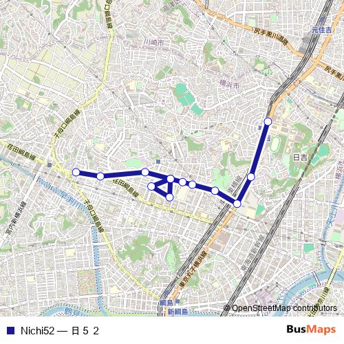 Nichi52 bus Line Map