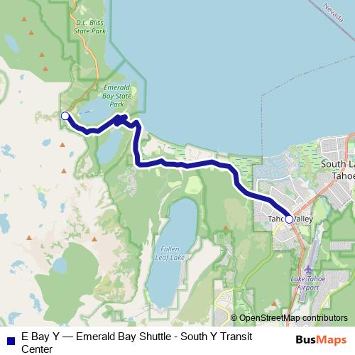 E Bay Y bus Line Map
