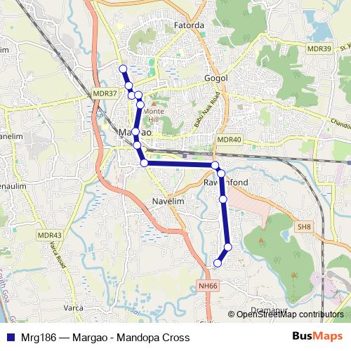 Mrg186 bus Line Map