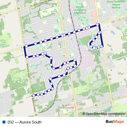 032 bus Line Map