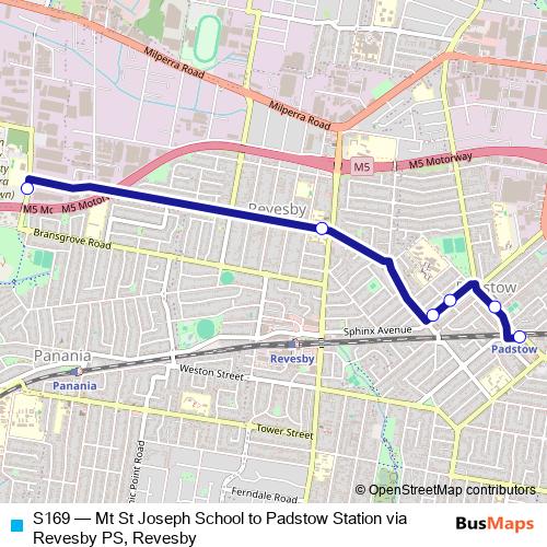 S169 bus Line Map