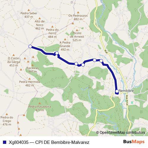 Xg804035 bus Line Map