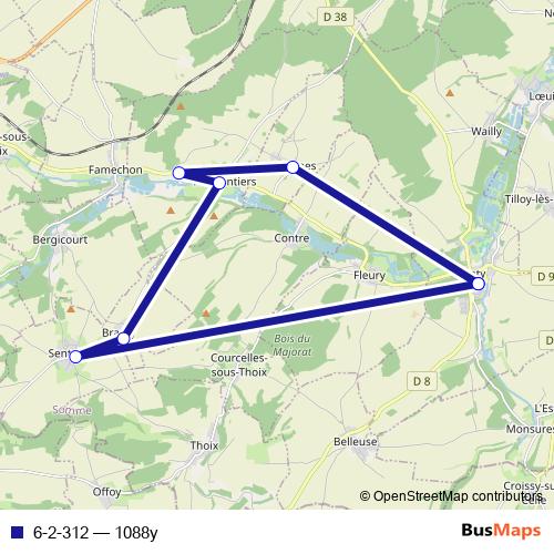6-2-312 bus Line Map