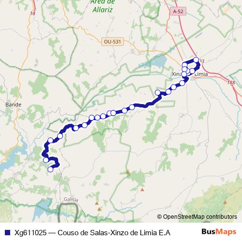 Xg611025 bus Line Map