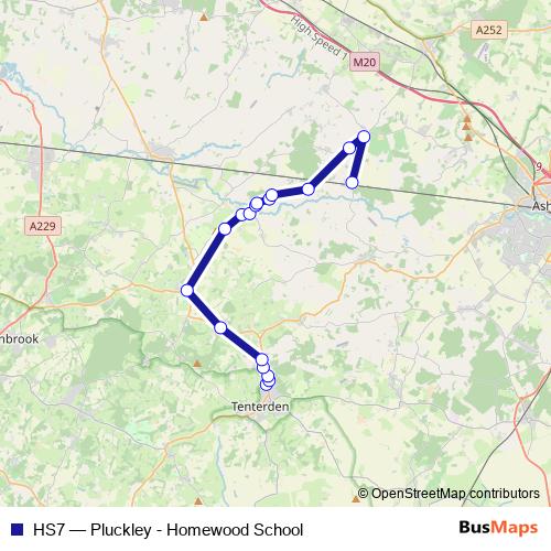 HS7 bus Line Map