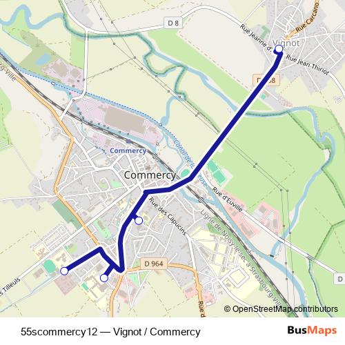 55scommercy12 bus Line Map