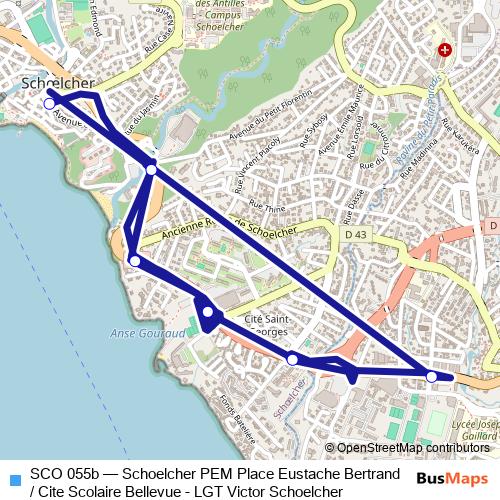 SCO 055b bus Line Map