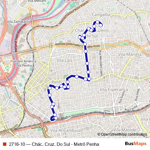 2716-10 bus Line Map