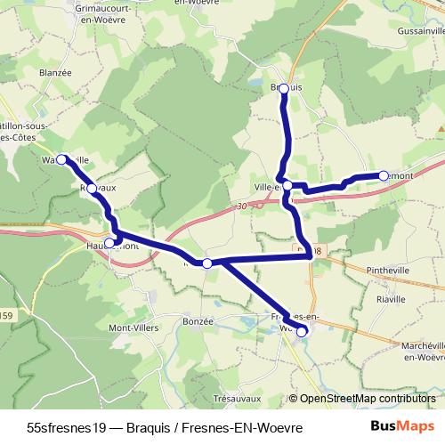 55sfresnes19 bus Line Map