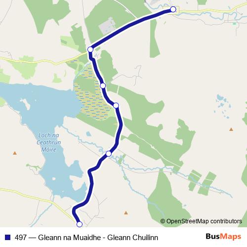 497 bus Line Map