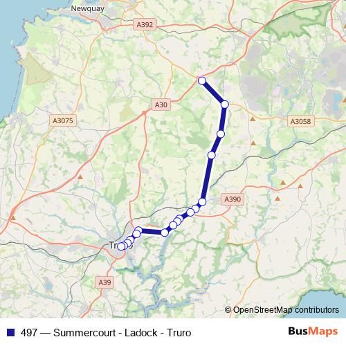 497 bus Line Map