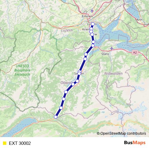 EXT 30002 rail Line Map
