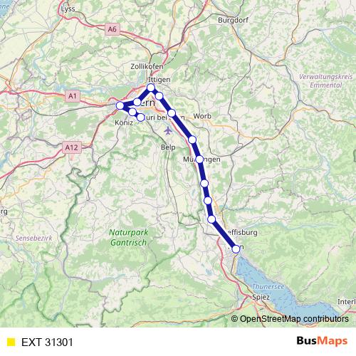 EXT 31301 rail Line Map