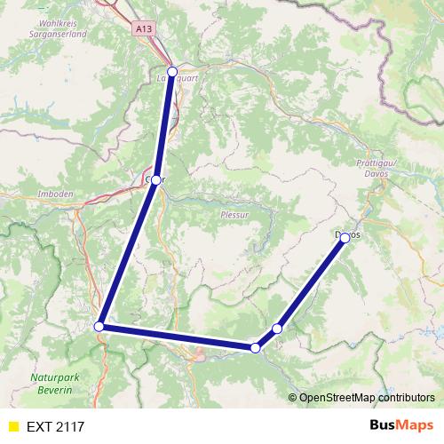 EXT 2117 rail Line Map