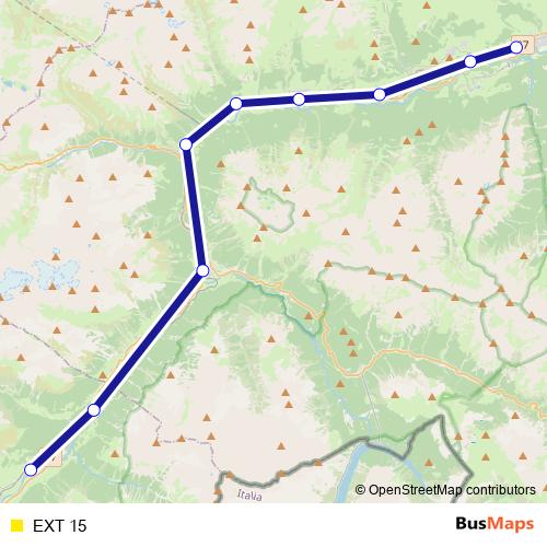 EXT 15 rail Line Map