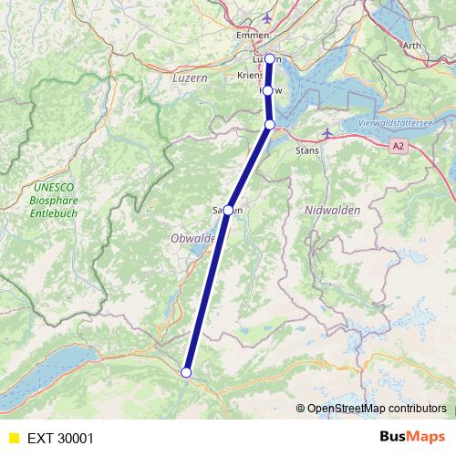 EXT 30001 rail Line Map