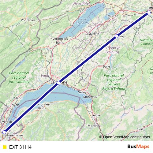 EXT 31114 rail Line Map