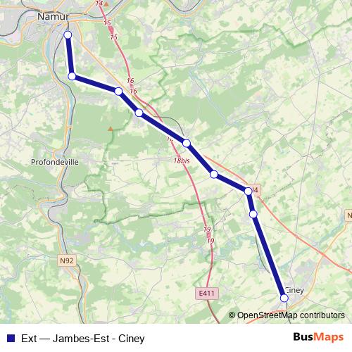 Ext rail Line Map