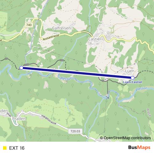 EXT 16 rail Line Map