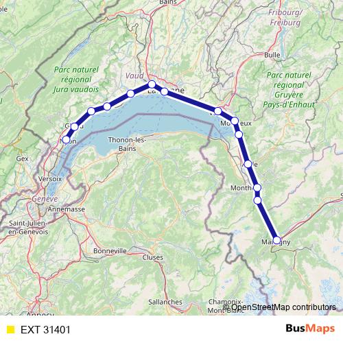 EXT 31401 rail Line Map