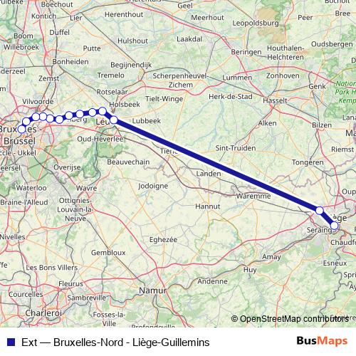 Ext rail Line Map