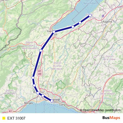 EXT 31007 rail Line Map