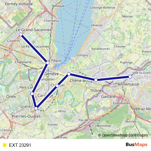 EXT 23291 rail Line Map
