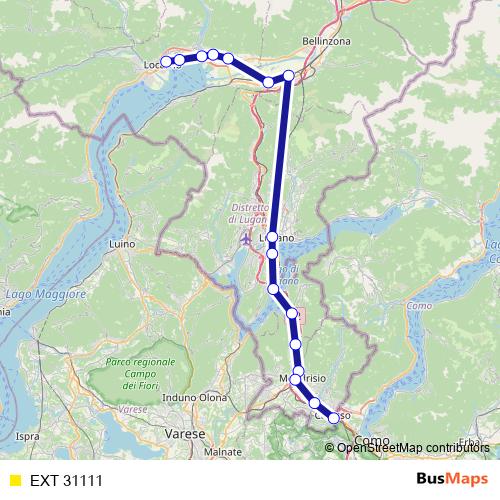 EXT 31111 rail Line Map