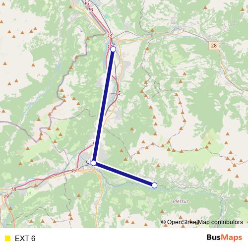 EXT 6 rail Line Map