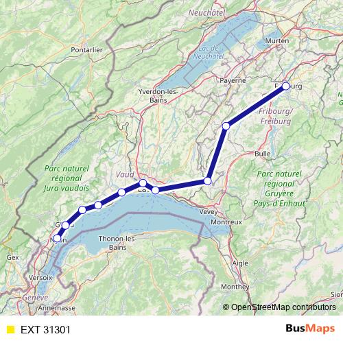 EXT 31301 rail Line Map