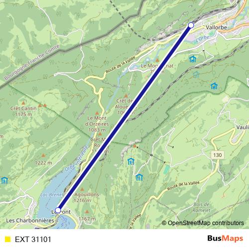 EXT 31101 rail Line Map