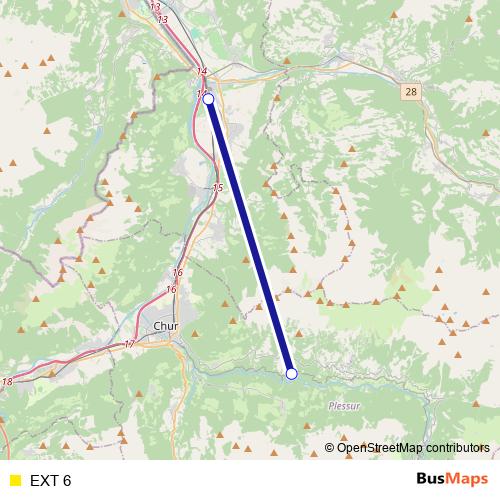 EXT 6 rail Line Map
