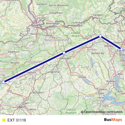 EXT 31119 rail Line Map
