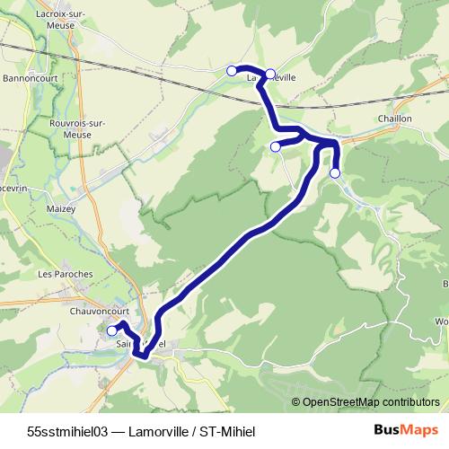 55sstmihiel03 bus Line Map