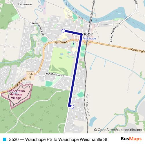 S530 bus Line Map