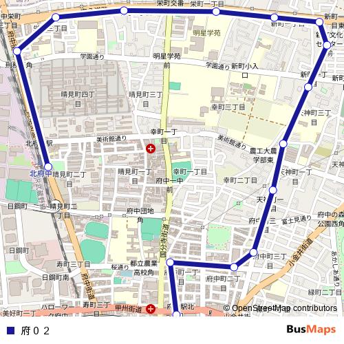 府０２ bus Line Map