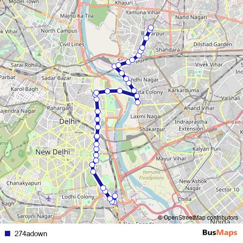 274adown bus Line Map
