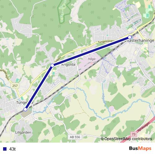 43t bus Line Map