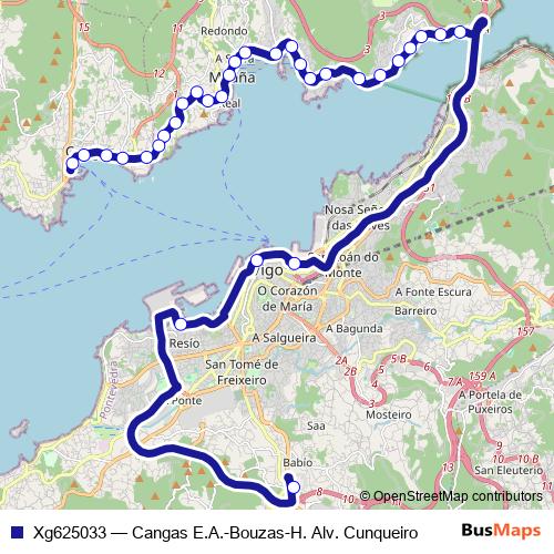 Xg625033 bus Line Map