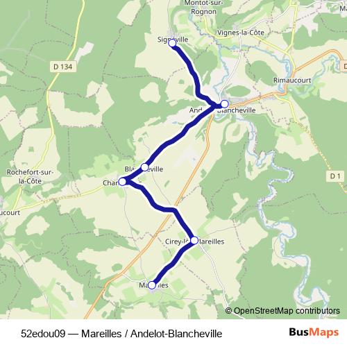 52edou09 bus Line Map