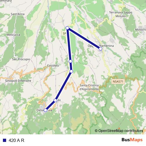 420 A R bus Line Map